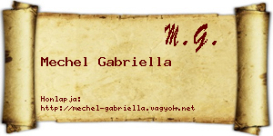 Mechel Gabriella névjegykártya